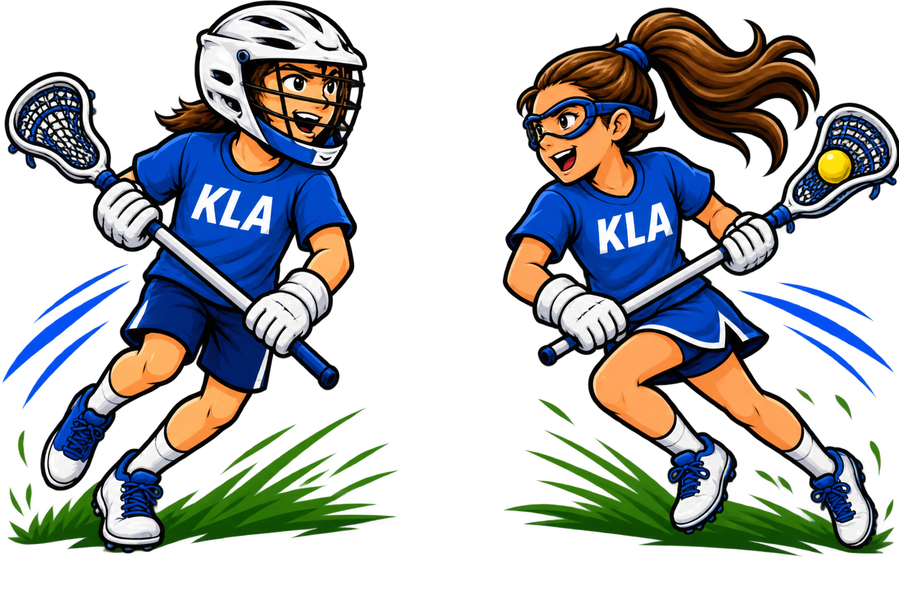 Kids Lacrosse Clinic Outdoor Practice Session Young students in light blue shirts practicing lacrosse skills with coaches on an outdoor turf field near a lacrosse goal.